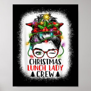 Poster Déjeuner de Noël Lady Crew Messy Bun Femmes Christ