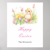 Poster Déjeuner de Pâques de poulet printanier (Devant)