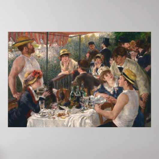 Poster Déjeuner de plaisance - Renoir Painting (Devant)