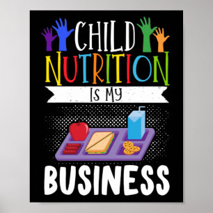 Poster Déjeuner Lady Child Nutrition Est Mon Affaires Déj