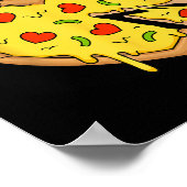 Poster Déjeuner Lady Pizza Heart School Cafétéria Worker (Coin)