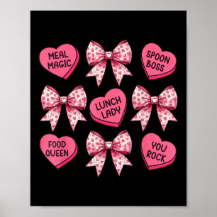 Poster Déjeuner Lady Valentines Jour Coeur Coquette