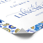 Poster Déjeuner nuptial de citron méditerranéen Bienvenue (Coin)