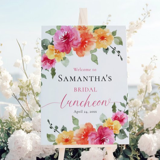 Poster Déjeuner nuptial rose vif