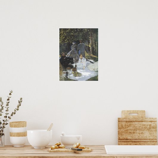 Poster Déjeuner sur l'herbe, 1865 (Cuisine)