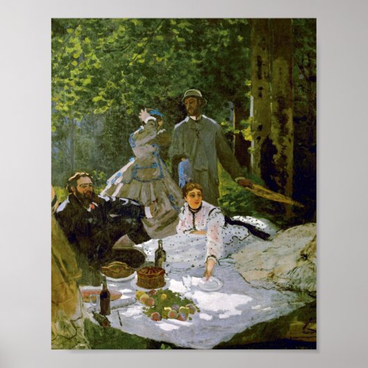 Poster Déjeuner vintage sur l'Herbe Claude Monet (Devant)