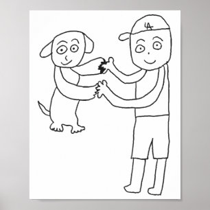 Poster Dekopin Et Otani-san Se Joignent Aux Mains