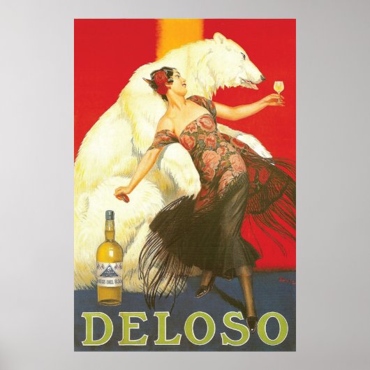 Poster Del Oso Liqueurs Paris 1930 (Devant)
