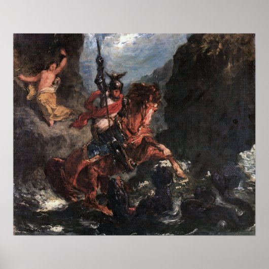 Poster Delacroix - Angelika libérée ou Saint Georges (Devant)