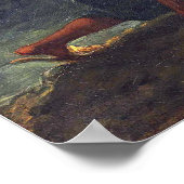 Poster Delacroix - Arabe traquant un lion (Coin)