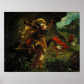 Poster Delacroix - Chasse au tigre 1854 (Devant)