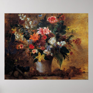 Poster Delacroix - Fleur - Vie fixe