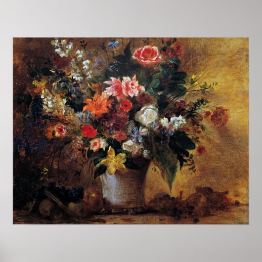 Poster Delacroix - Fleur - Vie fixe (Devant)