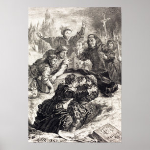 Poster Delacroix - Hamlet Et Laertes Dans La Tombe De L'O