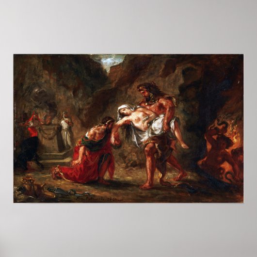 Poster Delacroix - Hercules Et Alcestis (Devant)