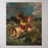 Poster Delacroix - Horseman Traversant Une Ford (Devant)