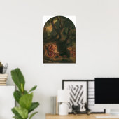 Poster Delacroix - Jacob lutte avec l'ange (Bureau à domicile)