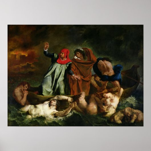 Poster Delacroix - La Barque de Dante (Devant)