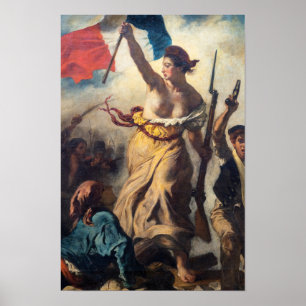 Poster Delacroix - La Liberté guidant le peuple de près