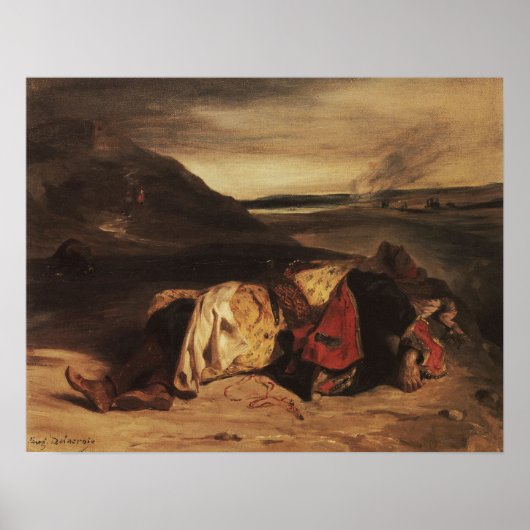 Poster Delacroix - La Mort De Hassan (Devant)