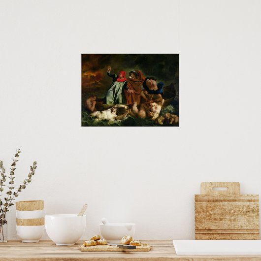 Poster Delacroix - Le Barque De Dante (Cuisine)