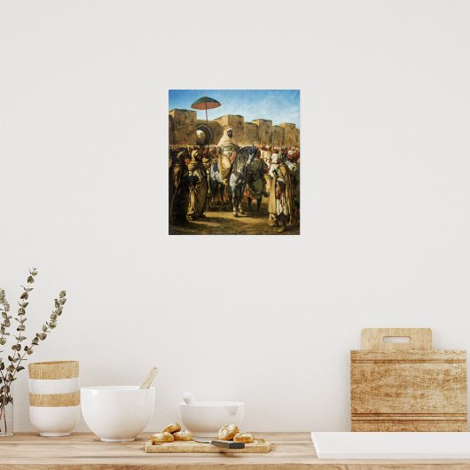 Poster Delacroix - Le Sultan Du Maroc (Cuisine)