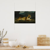 Poster Delacroix - Lioness de inclinaison 1855 (Cuisine)