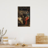Poster Delacroix - Méphistophélès apparaissant à Faust (Cuisine)
