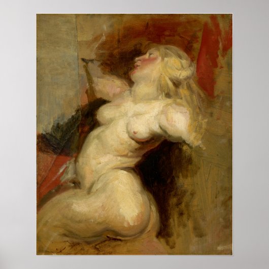 Poster Delacroix - Nereide (Après Rubens) 1822 (Devant)