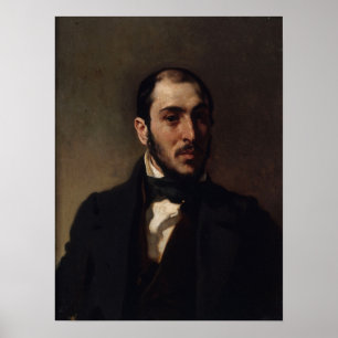 Poster Delacroix - Portrait D'Eugene Laval Architect