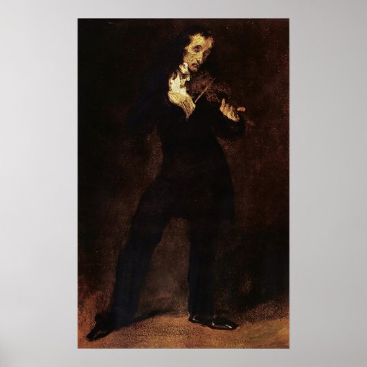 Poster Delacroix - Portrait Of Paganini (Devant)