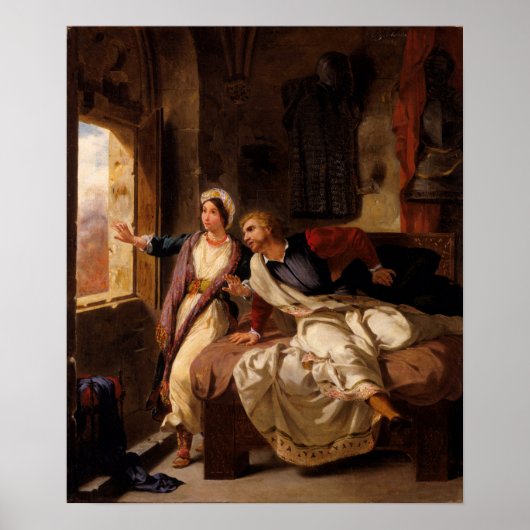 Poster Delacroix - Rebecca Et Ivanhoé Blessé (Devant)