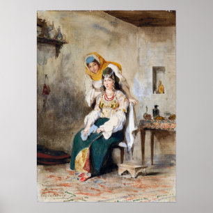 Poster Delacroix - Saada Épouse D'Abraham Ben Chimol Et .