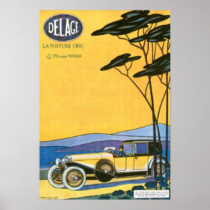 Poster Delage ~ Annonce automobile Vintage