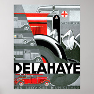 Poster Delahaye ~ Vintage Automobile Advertisement