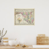 Poster Delaware et Maryland avec District de Columbia (Cuisine)