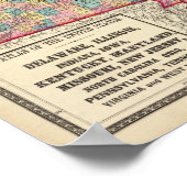 Poster Delaware, Illinois, Indiana et Iowa (Coin)