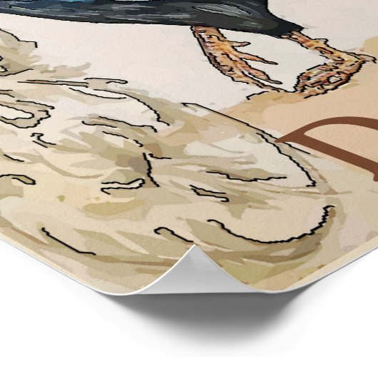 Poster Delaware, Poules bleues, Modifier l'affiche texte (Coin)