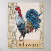 Poster Delaware, Poules bleues, Modifier l'affiche texte (Devant)