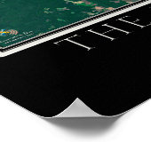 Poster Delaware Seashore de l'espace Carte satellite (Coin)