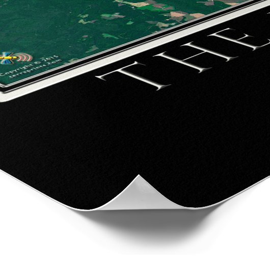 Poster Delaware Seashore de l'espace Carte satellite (Coin)