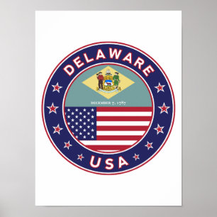 Poster Delaware, T-shirt Delaware, autocollant Delaware