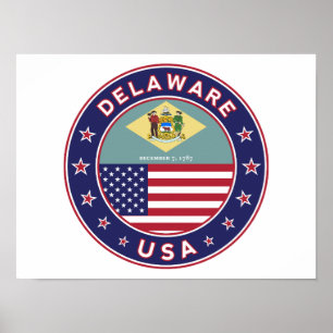 Poster Delaware, T-shirt Delaware, autocollant Delaware