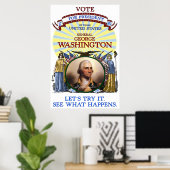 Poster d'élection de George Washington 1789 (blanc (Bureau à domicile)
