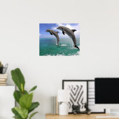 Poster Delfin, Delphin, Grosser Tuemmler, Tursiops 4 (Bureau à domicile)