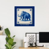 Poster Delft Wooly Mammoth (Bureau à domicile)