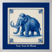 Poster Delft Wooly Mammoth (Devant)
