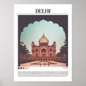 Poster Delhi - Inde (Devant)