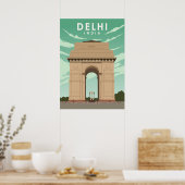 Poster Delhi India Illustration Travel (Cuisine)