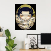 Poster Délicat Bones gothique, crâne médiéval Art Imprime (Bureau à domicile)